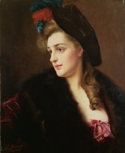 Naisen muotokuva hatussa